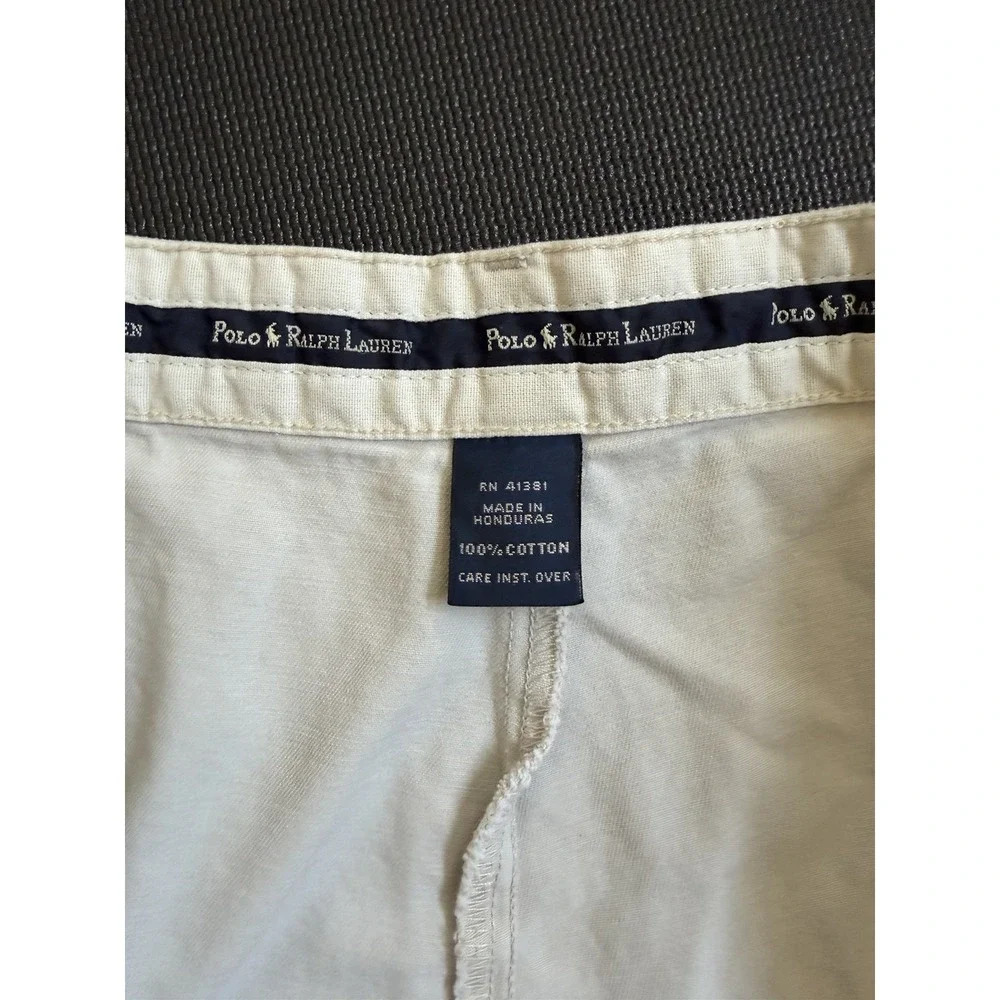 Vintage Polo Ralph Lauren Mens 42x32 Pleated Chino Pants Khaki Tan
